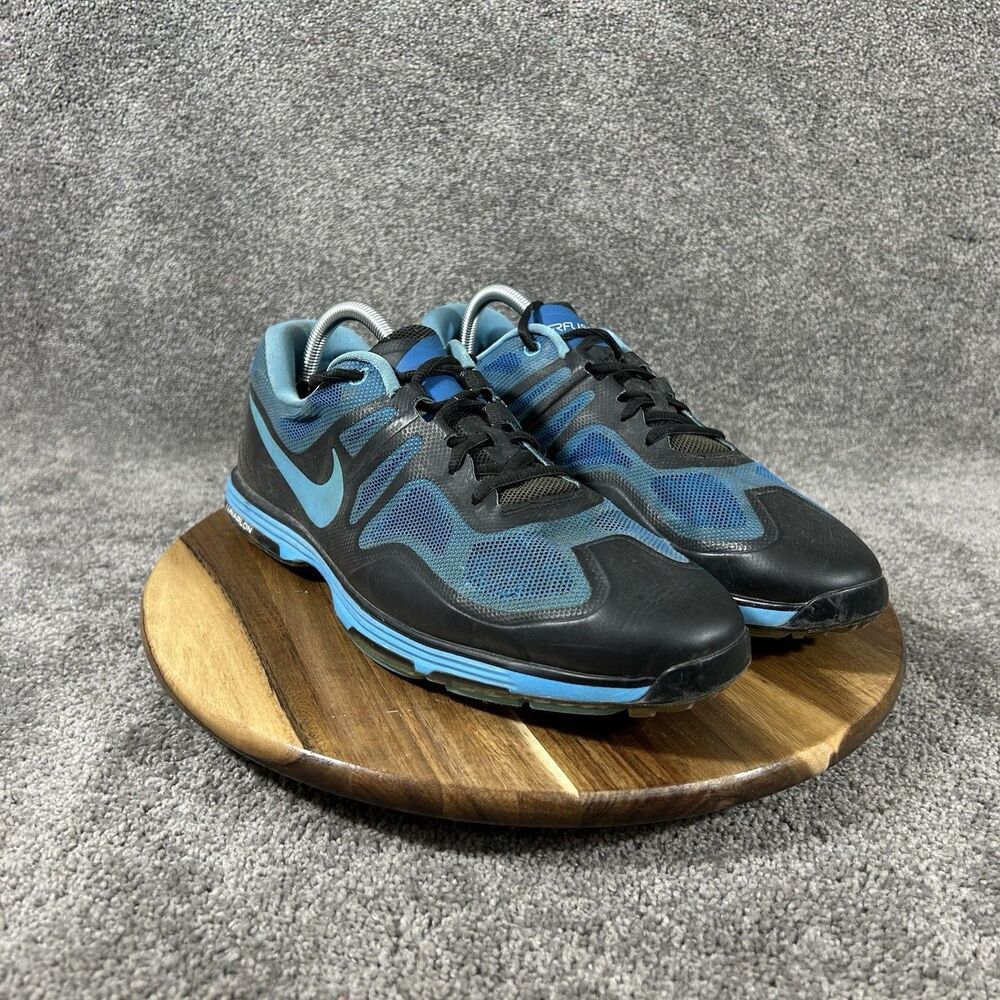 Nike Lunarlon Hyperfuse Ascend 628340-400 Men's Size 10.5 Blue Black Golf Shoes - Picture 2 of 11